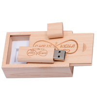 Regalo Promocional, Nueva Memoria USB 2.0 de Madera de 4GB-128GB con Certificación CE para W012 en Existencia, Garantía de 3 Años, Logotipo Personalizado Gratuito