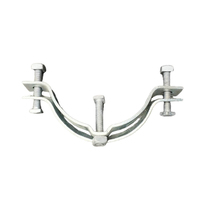 Collier de serrage pour câble à fibre optique galvanisé à chaud pour poteau, raccord électrique, attache de câble pour matériel de ligne de poteau