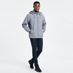 <b>Fleece</b>-lined zipper front <b>jacket</b> Windproof waterproof <b>hooded</b> <b>jacket</b> Autumn winter outdoor travel <b>jacket</b> - Product Image 1