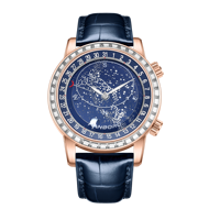 HANBORO Starry Sky Montre mécanique automatique pour homme en acier inoxydable avec bracelet en cuir, cadran à aiguilles en cristal saphir, lumineuse, de luxe