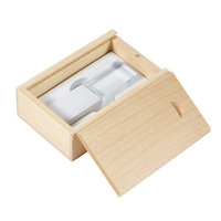 Memoria USB de Cristal Impresa en 3D con Logotipo Personalizado, Memoria Flash de 8GB-64GB Gratis, Nuevos Productos Metálicos, Unidad Flash USB 2.0 de Cristal Transparente, Nuevos Productos