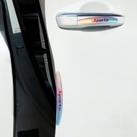 TECKZOOM Nouveaux autocollants de protection pour poignées de porte de voiture en silicone gravées au laser, protection des bords de porte, résistants aux rayures et aux chocs, garniture de carrosserie, garantie 6 mois