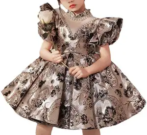लड़कियों के लिए बाल पोशाक वी गर्दन राजकुमारी किशोर लड़की सौंदर्य प्रतियोगिता के लिए बाल पोशाक