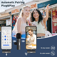 Mise à niveau du microphone Lavalier sans fil K9 Microphone professionnel rechargeable multimédia pour podcast pour téléphone Android