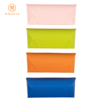 Étui à lunettes pliable fait main, boîte à lunettes rayée colorée avec doublure douce, pochette de protection pour lunettes de voyage