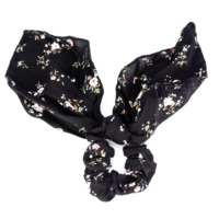 Foulard avec nœud en forme de fleur, chouchou Vintage pour femmes, 1 pièce, imprimé floral, doux