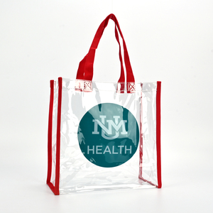 Compras Pvc Impermeável Logos Personalizados Sacolas Claras, Moda Impressão Portátil Saco De Compras Impermeável Personalizado Saco De PVC - Product Image 2