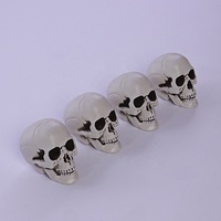 Tête de squelette d'Halloween en PE, taille réelle, pour décoration d'horreur d'Halloween, idéale pour maison hantée et fête