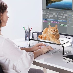 Acrylic Hiển Thị Booster Chất Lượng Cao Acrylic Màn Hình Đứng Trong Suốt Máy Tính Xách Tay Đứng Cho Văn Phòng Và Nhà - Product Image 3