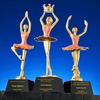 Trophée en résine de danse créative et écologique Danse carrée Yoga Ballet pour enfants Concours de danse latine Cadeaux personnalisés pour salons professionnels