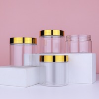 Emballages cosmétiques de luxe avec couvercle doré, pots en plastique de 60 ml à 300 ml, couvercles de pots de luxe pour cosmétiques