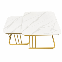 Table basse moderne en marbre de qualité supérieure, couleur personnalisée, structure métallique, luxe, écologique, durable, table de salon