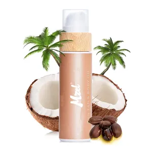 Private Label Natural Organic Sun Tan & Body Oil Tanning Bed Oil with 5 Precious Oils for Healthy Deep Chocolate Tan