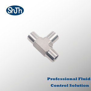 Conector en T <span class=keywords><strong>de</strong></span> 3 Vías <span class=keywords><strong>de</strong></span> Acero Inoxidable 316SS <span class=keywords><strong>de</strong></span> Alta Presión <span class=keywords><strong>Tipo</strong></span> SWAGELOK SHJH-LOK, Rosca NPT/BSPP/BSPT, Unión Roscada para Aceite ASME ASTM - Product Image 1