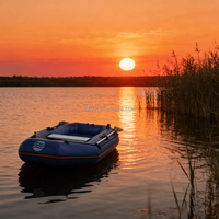 Bateau pneumatique monoplace en PVC, type yacht sportif, bateau rigide stable, pliable, compatible avec les secours d'urgence et les plongeurs, moteur électrique rapide