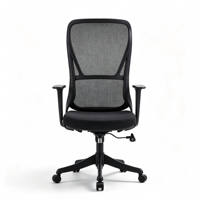 Chaise de bureau ergonomique à dossier haut, respirante, avec support lombaire, pivotante, pour ordinateur
