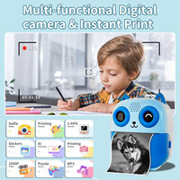 Mini imprimante thermique portable sans encre intelligente de poche S5, mini appareil photo numérique rechargeable pour enfants