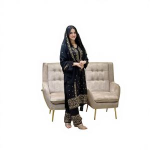 Hermoso Salwar para Mujer con Dupatta Superior e Inferior, Bordado Pesado con Lentejuelas, Estilo Indio Pakistaní, Sin Arrugas, Secado Rápido, Protección Solar - Product Image 1