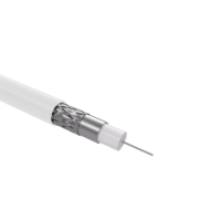 Cable Coaxial RG6 de 75 Ohm, Certificado RoHS, Espuma BC/CCS, Blindaje Multicapa de Lámina de Aluminio, Revestimiento de PVC LSZH, Longitud de 10-305M, MOQ de 1km