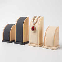 Fadeli FDL000627-6 Présentoirs à bijoux en velours pour vitrine, présentoirs à boucles d'oreilles, beige, en microfibre, taille personnalisable, pour exposition