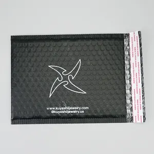 משלוח מדגם שחור מבריק אלומיניום 10x13 polymailer רדיד בועת מעטפת אקספרס