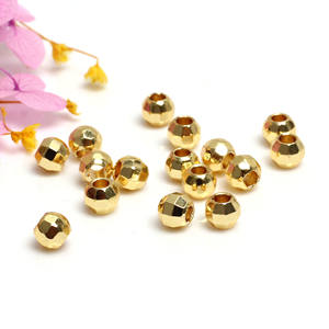 2.5/3/4/5/6mm oro <span class=keywords><strong>Laser</strong></span> rotondo spazio perline non facile appannare gioielli in ottone che fanno distanziatori - Product Image 1