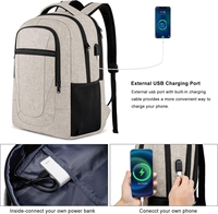 Sac à dos pour ordinateur portable pour homme OEM ODM, résistant à l'eau, pour le travail et les voyages, avec port de charge USB, grande capacité