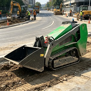 Mini-chargeuse sur pneus Cougars CG1050, capacité nominale de 1000 lb, moteur diesel <span class=keywords><strong>Dingo</strong></span> pour l'agriculture - Product Image 5