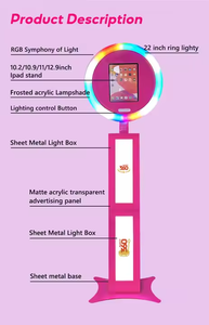 Nouvelle technologie d'imprimante Ipad Photo Booth avec écran LED Light Free Accessoires Portable Led Ring Roamer avec Ipad Photo Booth - Product Image 5