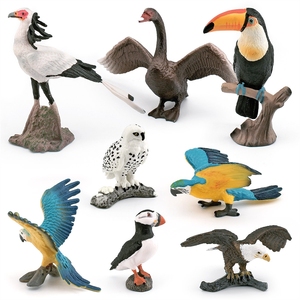 xinhen Modelos de aves de simulación transfronterizos: Búho nievoso, águila calva, guacamaya, cisne gris, <span class=keywords><strong>gaviota</strong></span>, serpiente, decoración estática de escritorio - Product Image 2