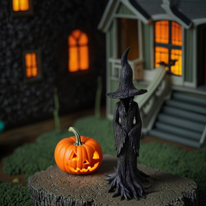 Nueva Escultura Pintada a Mano con Resina Epoxi Ecológica, Figura Misteriosa de Bruja para Halloween, Decoración de Jardín para Cracker Barrel - Product Image 4