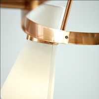 Lampe suspendue en cuivre et verre XZ Modern Lighting pour salle à manger, îlot de cuisine, noir or, lustre LED, luminaire de plafond