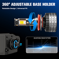 Lampu Depan Mobil LED Daya Tinggi 300W H11 9005 9006 6500K dengan 4 Tabung Tembaga Super Terang H7 H4