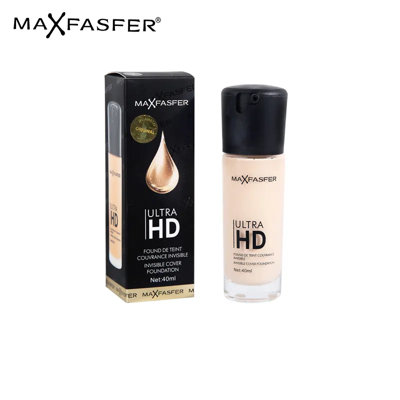 P venta al por mayor profesional de luz Beige HD corrector líquido Fundación con alta y cobertura Natural para la piel oscura