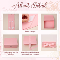 Boîte cadeau rigide blanche personnalisée avec photo, motif floral aquarelle, fermoir métallique, boîtes à souvenirs pour diplôme de remise des diplômes, emballage souvenir