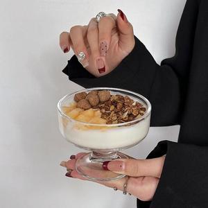 アイスクリームヨーグルトプリンスナックボウルファミリーレストランデザートミルクセーキカップステムウェアグラスカップ - Product Image 3