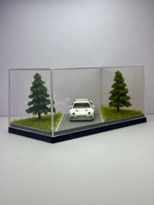 Base de <span class=keywords><strong>Diorama</strong></span> Micro de Carretera 1/64 con Vitrina para Modelos de Coches Diecast MiniGT <span class=keywords><strong>Hot</strong></span> <span class=keywords><strong>Wheels</strong></span>, Caja de Almacenamiento y Adorno 150x77x70mm - Product Image 4