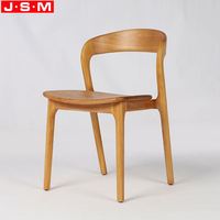 Kursi Makan Kayu Solid Modern Berkualitas Tinggi, Dapat Ditumpuk, untuk Ruang Tamu, Restoran, Kursi Makan Kayu Jati untuk Kedai Kopi