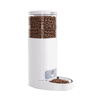 Distributeur automatique de nourriture pour chat écologique Enregistrement vocal Télécommande Wifi Mode nuit-Mangeoire à friandises en acier inoxydable