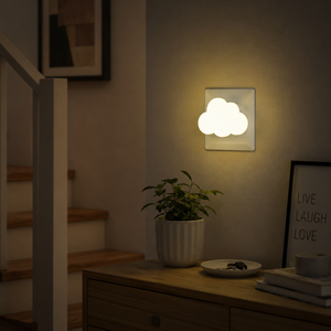 Factory Direct Supply OEM Cloud Shape <b>LED</b> <b>Night</b> <b>Light</b> for Kids Gift Plug-in Dusk to Dawn Lamp, Energy Saving ABS Material - Product Image 2