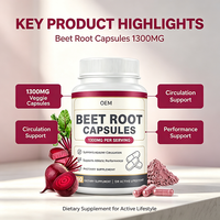 Capsules de complexe de betterave à marque privée avec poivre noir pour une absorption améliorée – Complément nutritionnel sportif