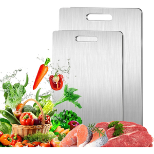 Planche à découper carrée en titane de haute qualité 2024 pour le camping, accessoires de cuisine pour l'escalade et les excursions décontractées - Product Image 1