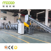 Línea de Lavado y Deshidratación Automática Profesional Mooge para Bolsas Tejidas de PP/PE, Máquina de Reciclaje de Alta Capacidad con Motor y Caja de Cambios
