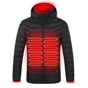 Kopus USB Battery Powered Heated 5V /2A Plus Size Women Men's Smart Temperature Control Outdoor Classic Style Puffer