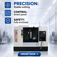 Centro de Mecanizado Vertical de 4 Ejes VMC 1160 con Sistema de Control FANUC, Personalizable para Procesamiento de Metales y Fabricación de Moldes, Certificado CE