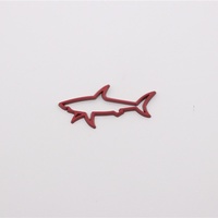 Badge de voiture en alliage de zinc creux en forme de requin, accessoires personnalisés universels pour la décoration intérieure automobile, ornement de voiture, cadeau