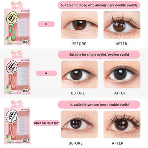 Nouveau design ruban de levage des <span class=keywords><strong>paupières</strong></span> 200 pièces outils de paupière dentelle Double bande de paupière outils de maquillage Extension de cils avec pince à épiler à pointe de fibre - Product Image 5