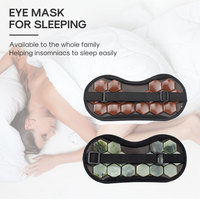 Vente en gros bon marché masseur pour les yeux portable bureau à domicile voyage compresse chaude et froide masque pour les yeux en jade naturel avec sangle réglable