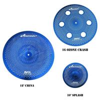 Arborea Low Volume Cymbal 3PCS Pack 10 Splash+16 Ozone+18 China Effect Cymbals Percussion Music Instruments for Drummer