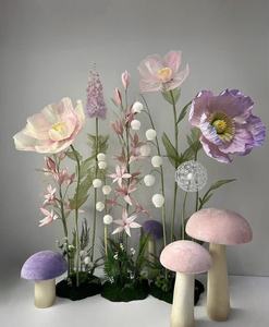 Conjunto de flores artificiales gigantes rosas peonía amapola lirio del valle <span class=keywords><strong>Iris</strong></span> para decoración de boda escaparate y fondo - Product Image 1